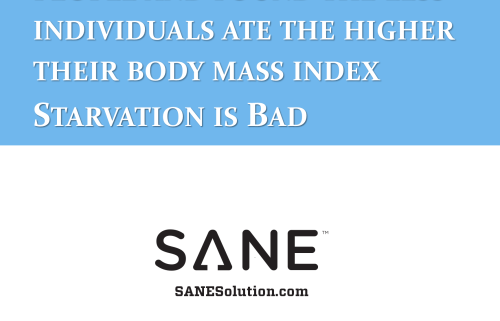Starvation Is NOT Healthy. Stop counting calories & go #SANE w/me at http://SANESolution.com