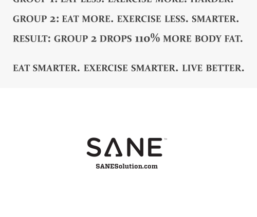 Starvation Is NOT Healthy. Stop counting calories & go #SANE w/me at http://SANESolution.com