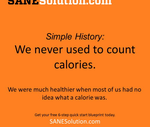 Starvation Is NOT Healthy. Stop counting calories & go #SANE w/me at http://SANESolution.com