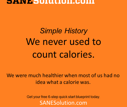 Starvation Is NOT Healthy. Stop counting calories & go #SANE w/me at http://SANESolution.com