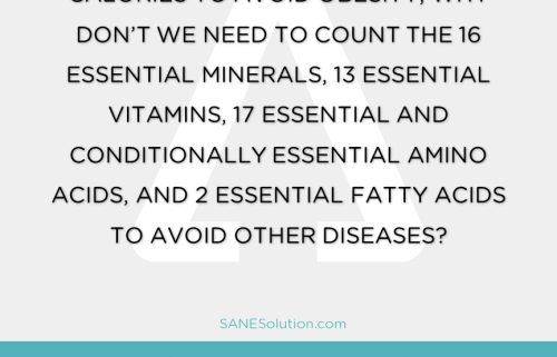 Starvation Is NOT Healthy. Stop counting calories & go #SANE w/me at http://SANESolution.com