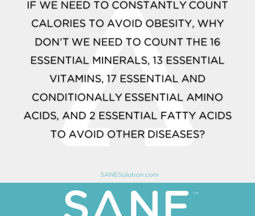 Starvation Is NOT Healthy. Stop counting calories & go #SANE w/me at http://SANESolution.com