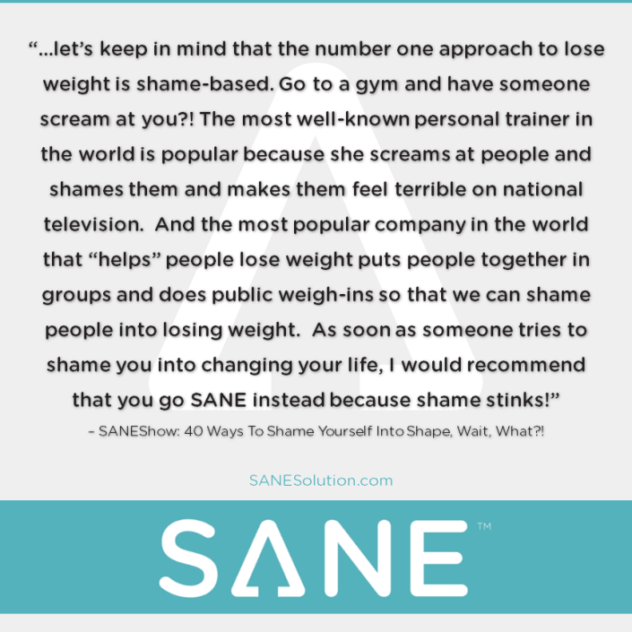 Starvation Is NOT Healthy. Stop counting calories & go #SANE w/me at http://SANESolution.com