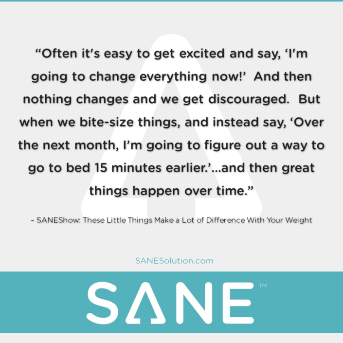 Starvation Is NOT Healthy. Stop counting calories & go #SANE w/me at http://SANESolution.com