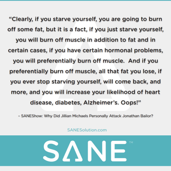 Starvation Is NOT Healthy. Stop counting calories & go #SANE w/me at http://SANESolution.com
