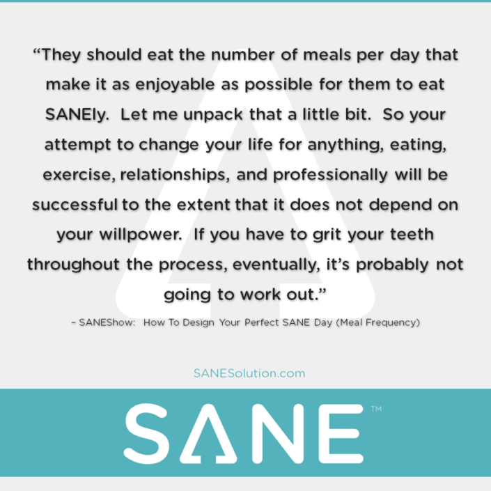 Starvation Is NOT Healthy. Stop counting calories & go #SANE w/me at http://SANESolution.com