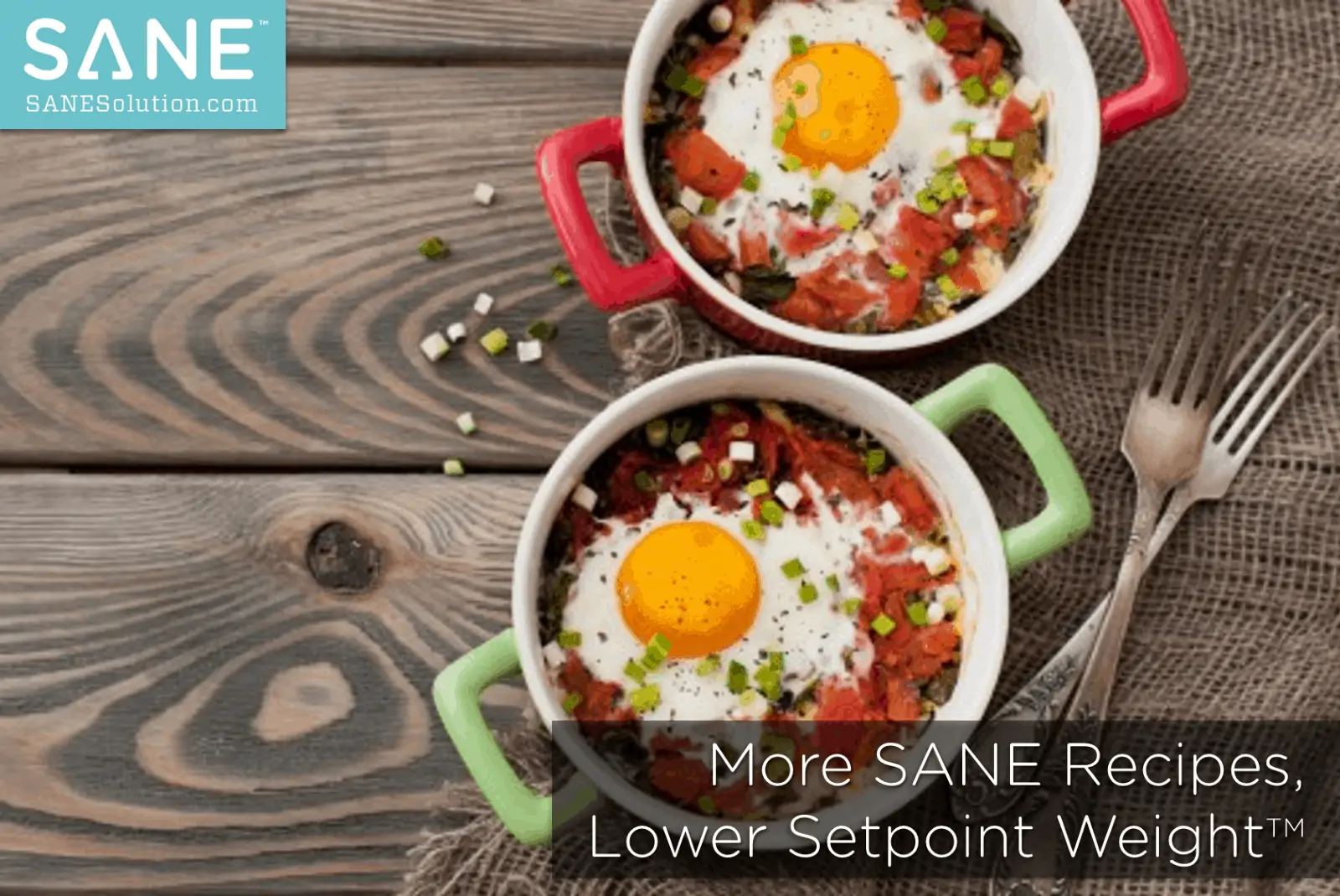 Starvation Is NOT Healthy. Stop counting calories & go #SANE with me at http://SANESolution.com Baked Eggs with Spinach and Tomatoes Recipe