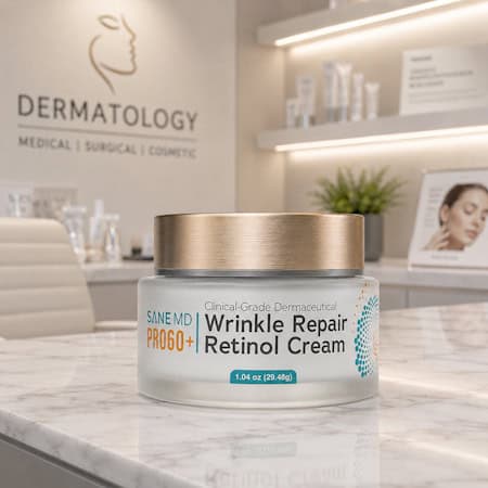 PRO60+ Wrinkle Repair Retinol Cream, six-bottle supply, three purchased and three free